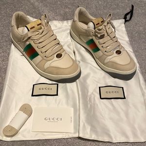 Gucci Screener Leather Sneakers.